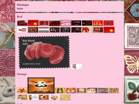 collections/stamps screenshot