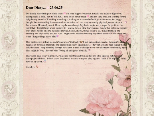 diaryentries/diaryone screenshot