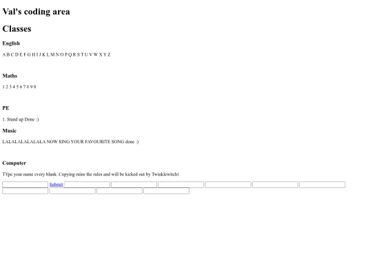 class screenshot