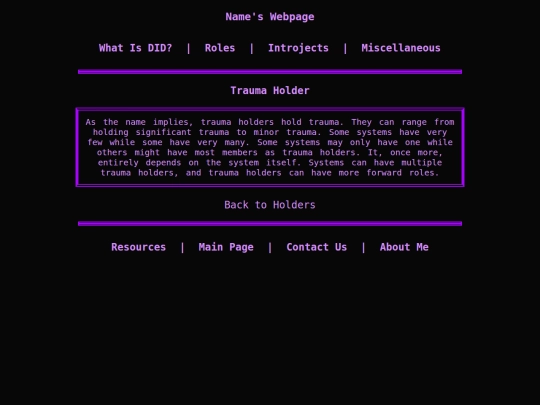 DID_WEB_SECTION/ALTER_ROLES/HOLDERS/trauma screenshot