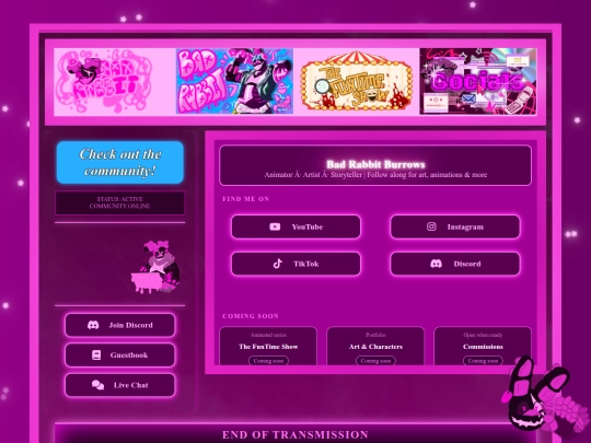 socials screenshot
