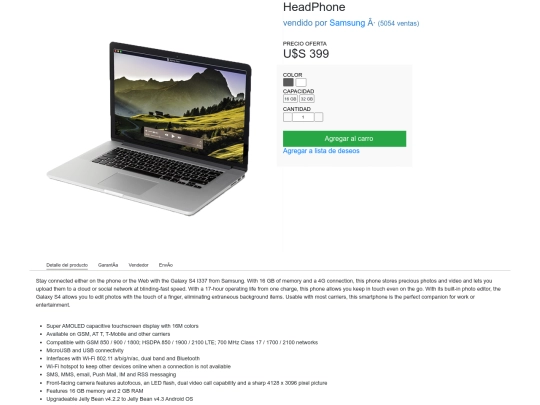 Productsdetail screenshot
