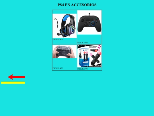 ejercicio12/tablaaccesoriosps4 screenshot