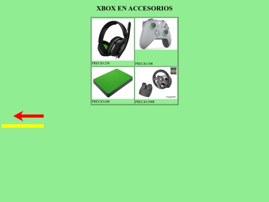 ejercicio12/tablaaccesoriosxbox screenshot