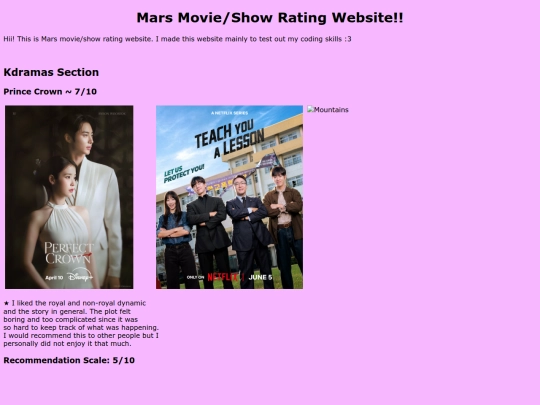 MovieRatingSite screenshot