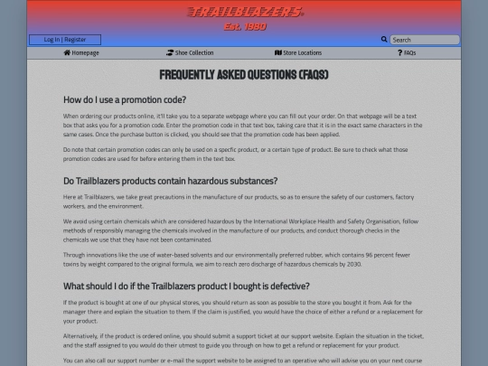 faqs screenshot