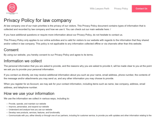 privacy-policy screenshot