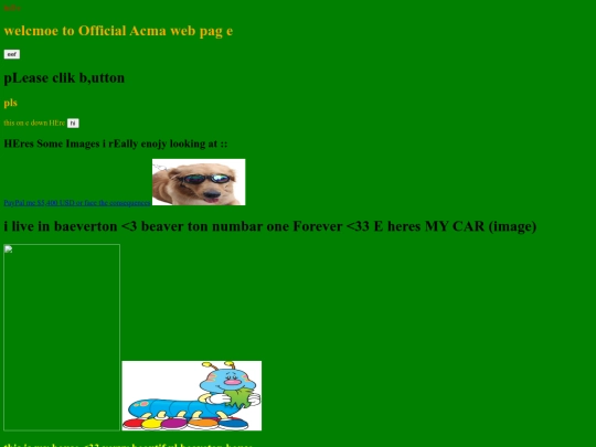 official acma webpage (offline) screenshot