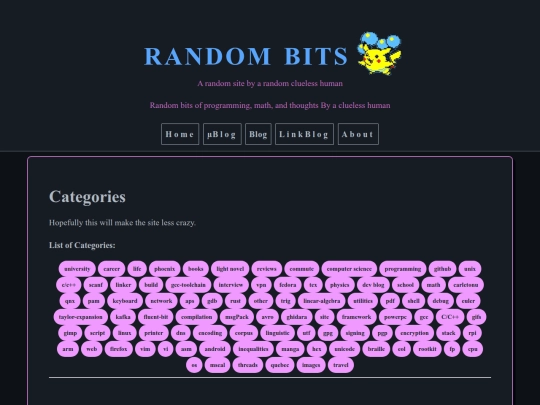 categories screenshot