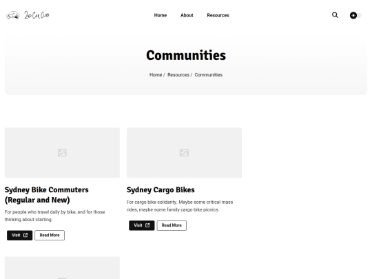 resources/communities screenshot