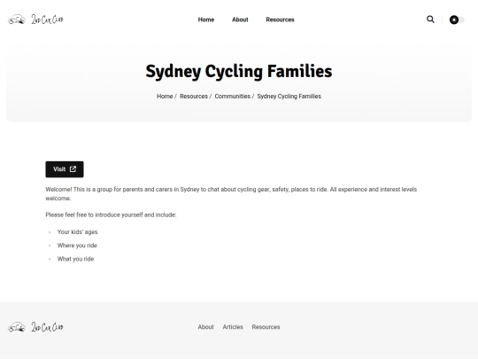resources/communities/sydney-cycling-families screenshot