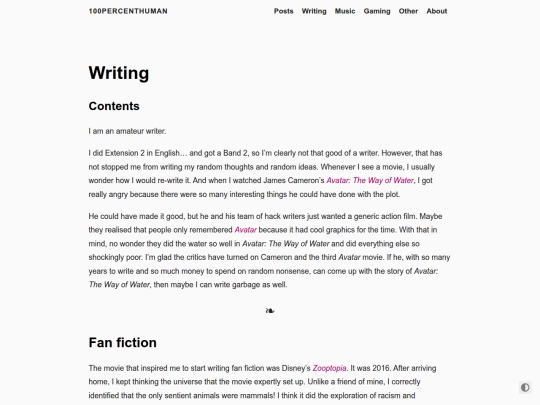 writing screenshot