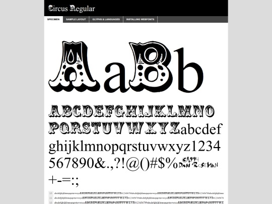 webfontkit-20251224-162126/circus-gwk5-demo screenshot
