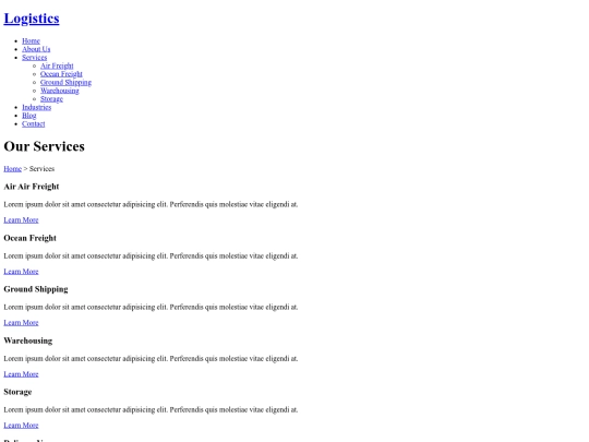 services screenshot