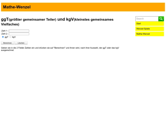 mathe/ggt screenshot