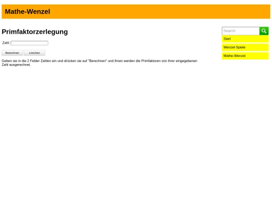 mathe/primfaktoren screenshot