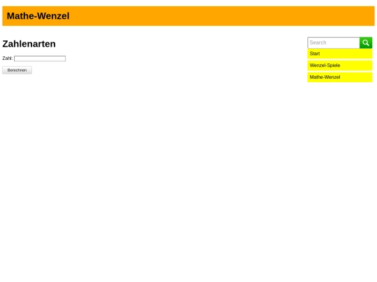mathe/zahlenart screenshot