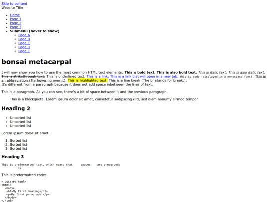 index screenshot