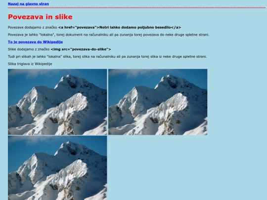 povezave screenshot
