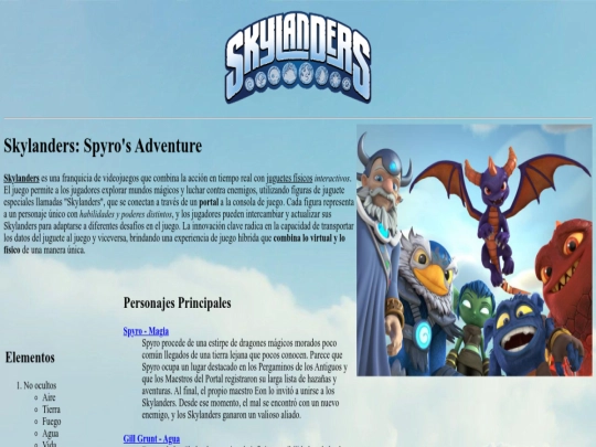 index screenshot