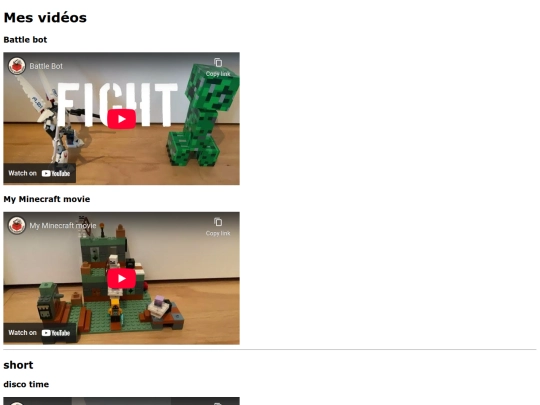 videos screenshot