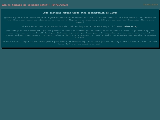 debootstrap screenshot