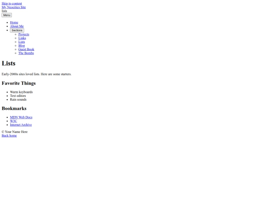 lists screenshot