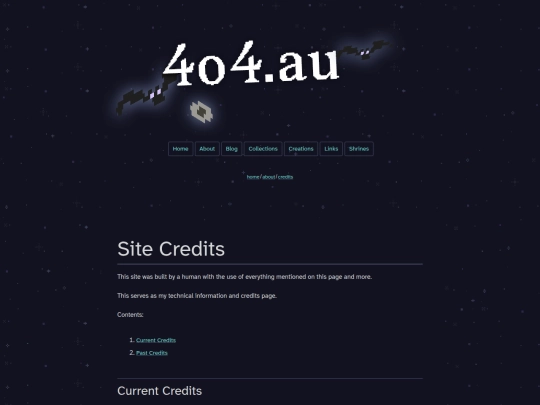 about/credits screenshot