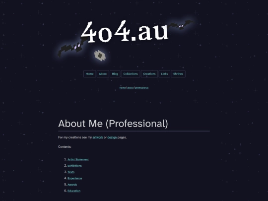 about/professional screenshot