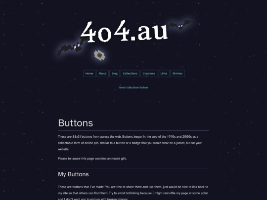 collections/buttons screenshot
