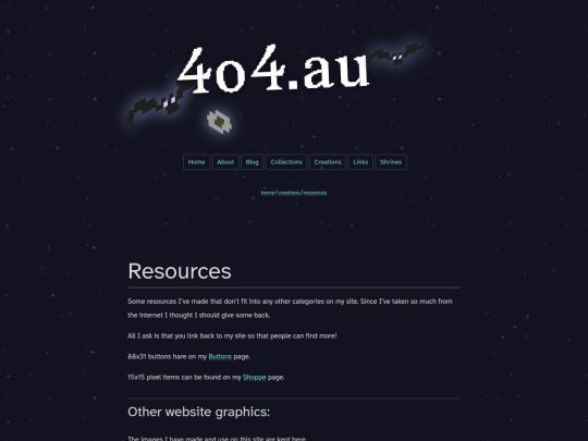 creations/resources screenshot