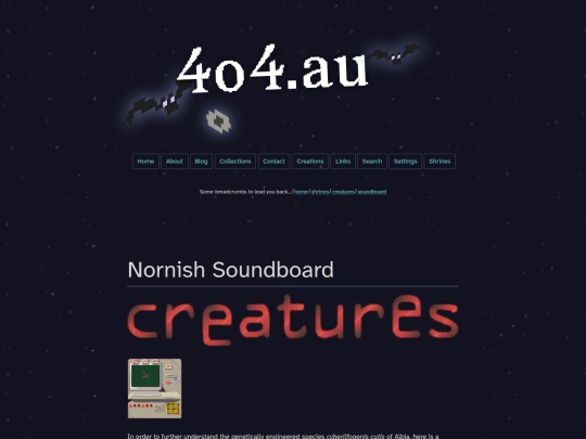 creatures/soundboard screenshot