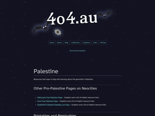 shrines/palestine screenshot