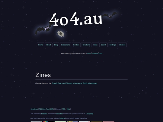 zines screenshot