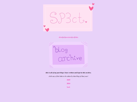 blog/archive screenshot