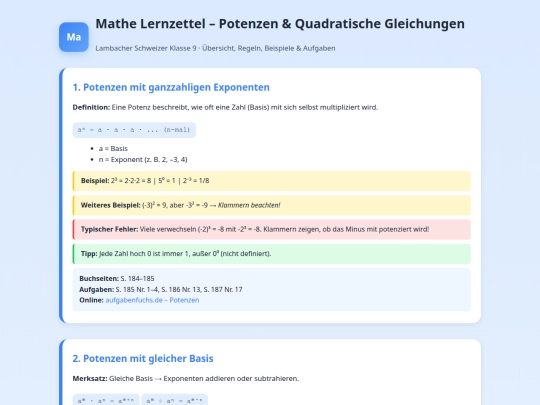 Lernzettel-Mathe-KA-1-2025 screenshot