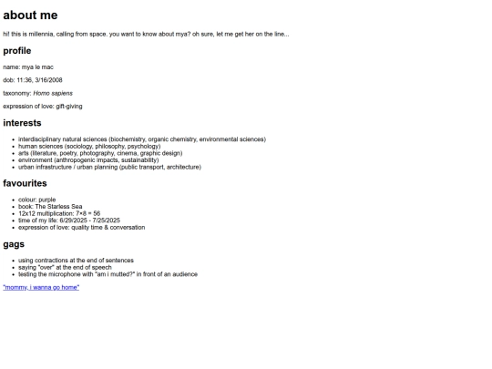 aboutme screenshot