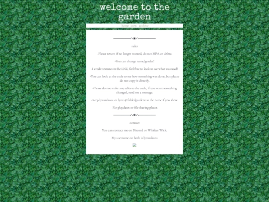 archivepages/rules screenshot
