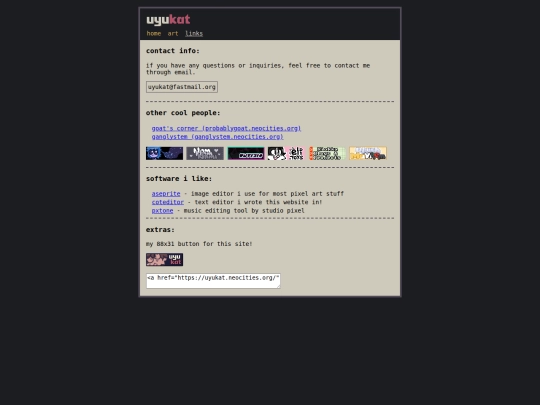 links screenshot