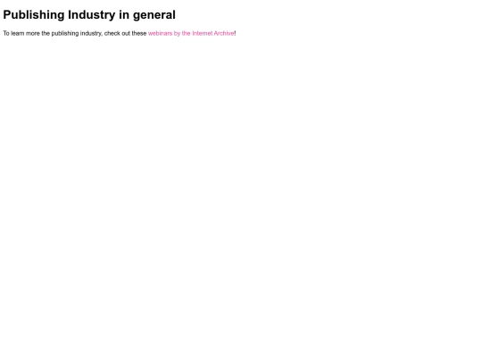 research/publishing/Publishing Industry in general screenshot