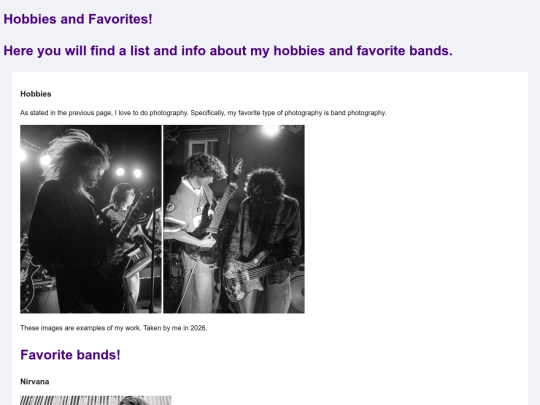 hobbiesandfavorites screenshot