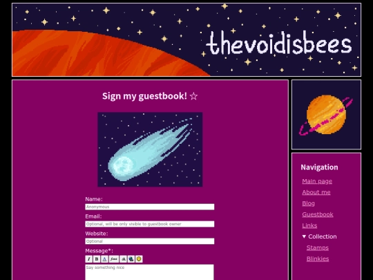 guestbook screenshot