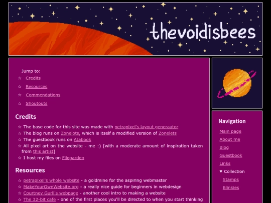 links screenshot