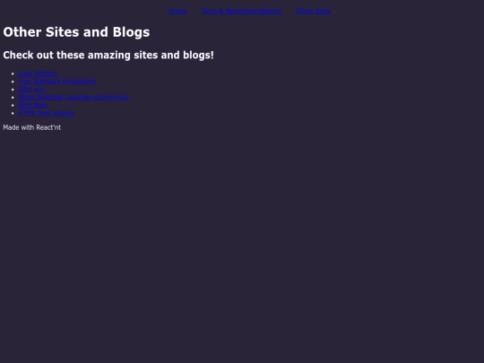 links screenshot