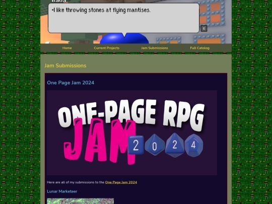 pages/jamprojects screenshot