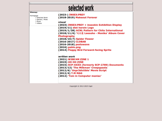 selected_work/selectedwork screenshot