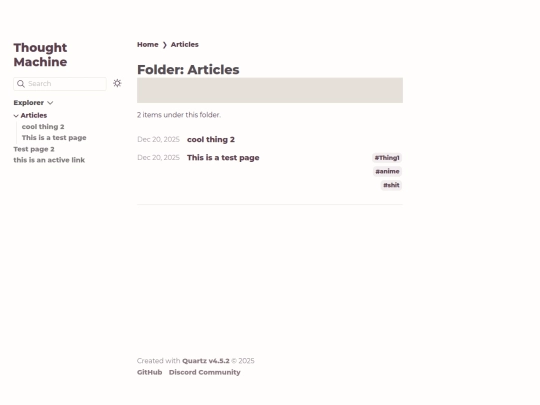 Articles screenshot