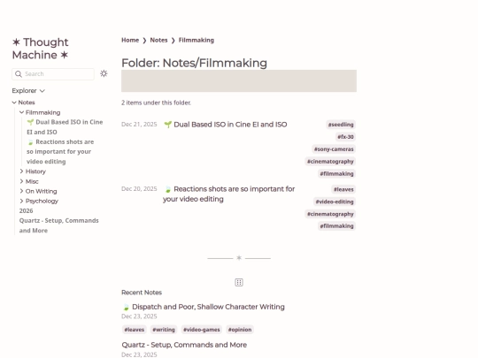 poop/Notes/Filmmaking screenshot