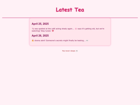 tea screenshot
