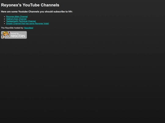 Youtube Channels screenshot